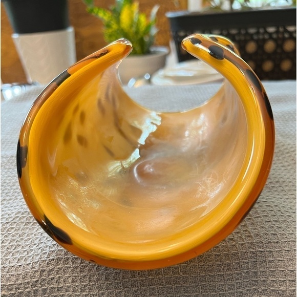 Vintage Murano “Tiger Eye” Folded Art. - Picture 6 of 6